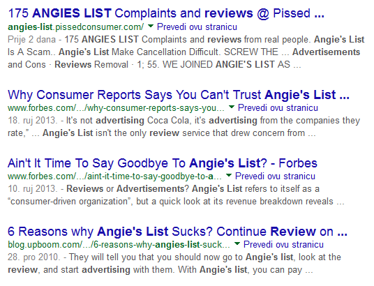 Angie's List Advertising Reviews