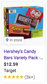 Hershey's Chocolate Bar Google Ad