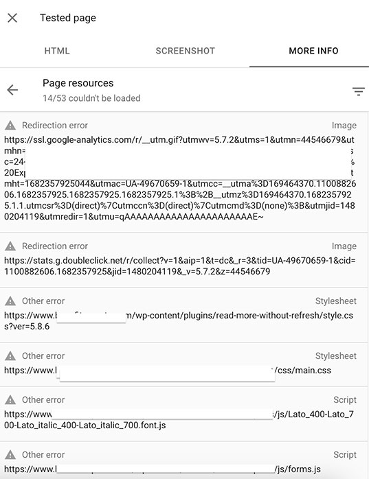 This will show you files that Googlebot did not retrieve, and thus can’t index